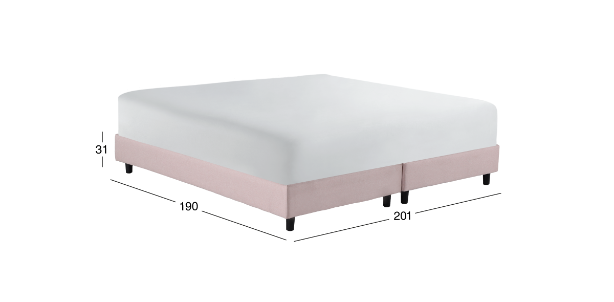 Base de Cama King Size Sander Rosa