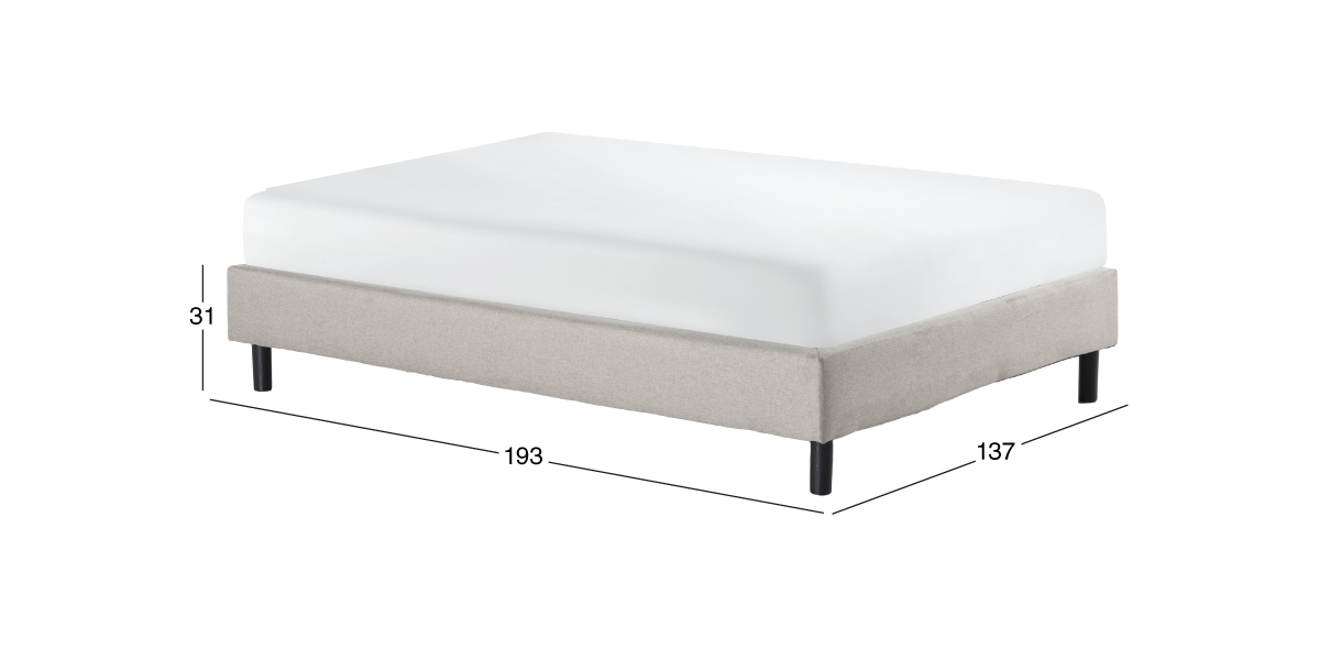 Base de Cama Matrimonial Sander Beige