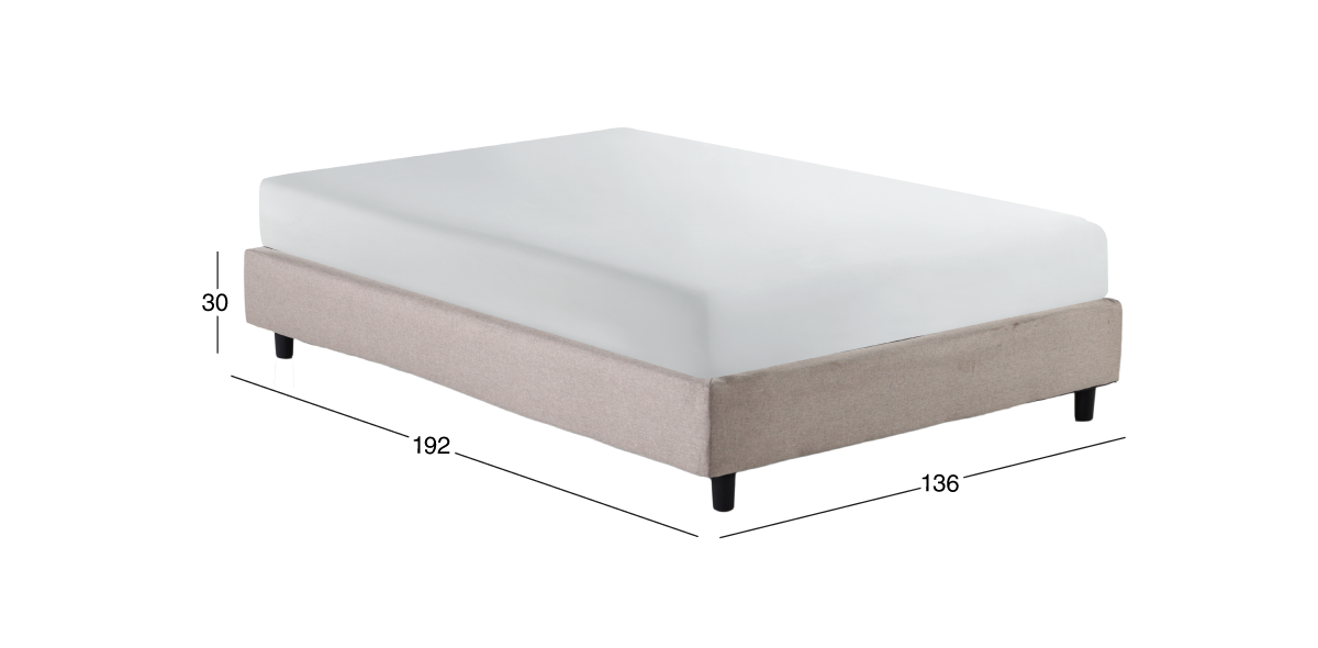 Base de Cama Matrimonial Valeria Beige