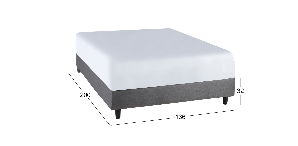 Base de Cama Matrimonial Dreams Life Gris