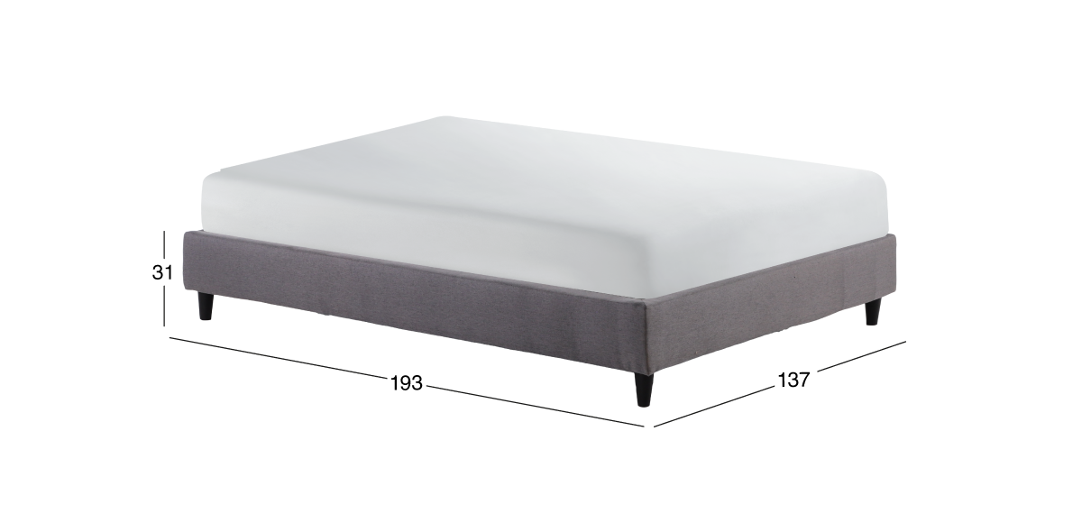 Base de Cama Matrimonial Sander Gris