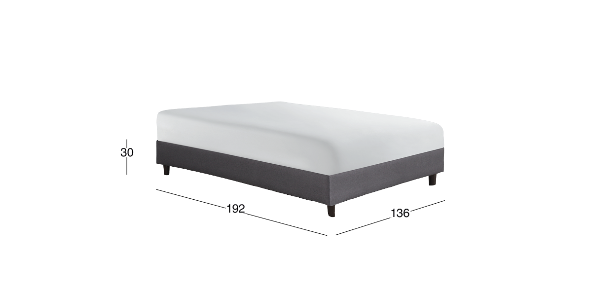 Base de Cama Matrimonial Valeria Gris