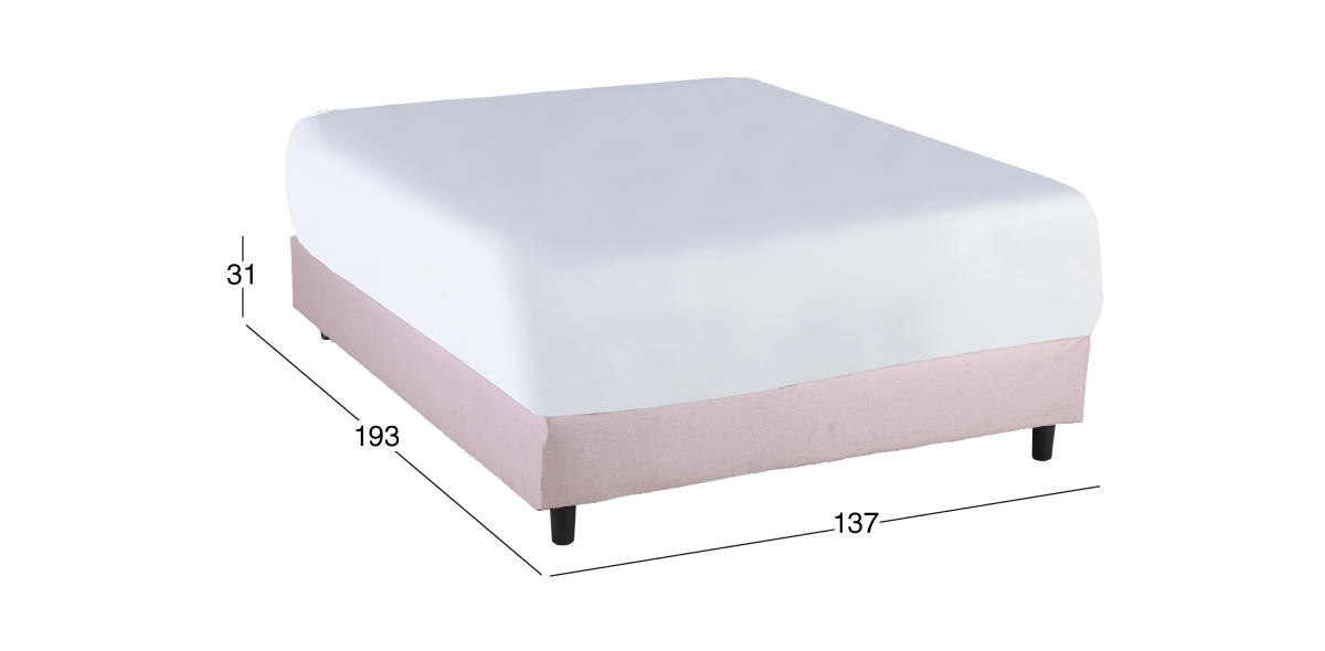 Base de Cama Matrimonial Sander Rosa