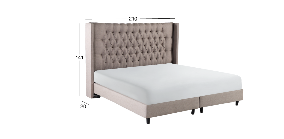 Cabecera King Size Valeria Beige