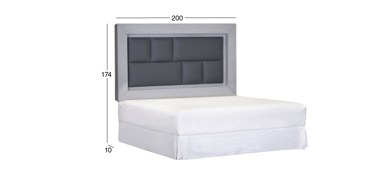 Cabecera King Size Braham Gris