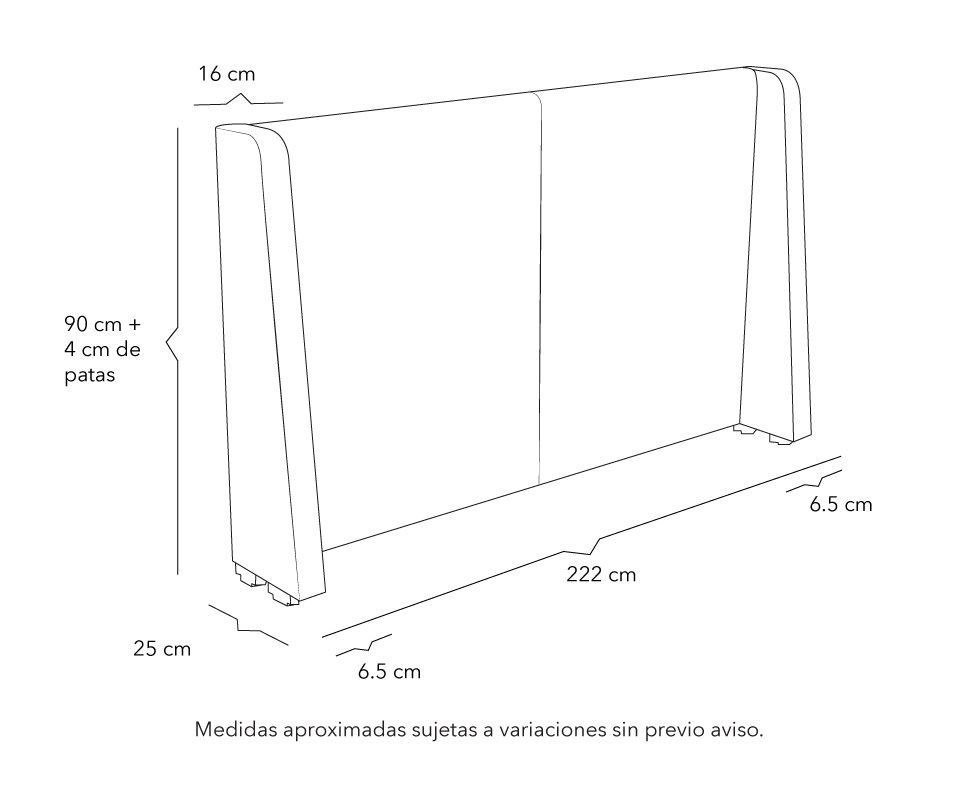 Cabecera King Size Milan  Gris