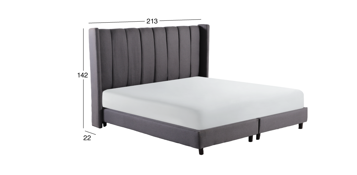 Cabecera King Size Sander Gris
