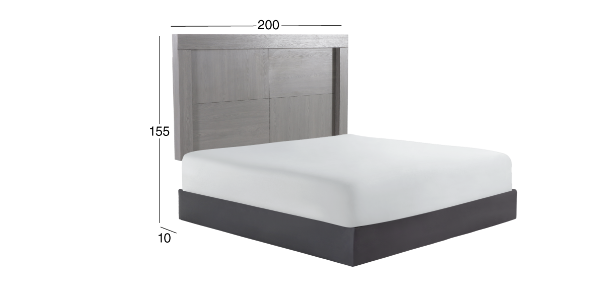 Cabecera King Size Siqueiros Gris