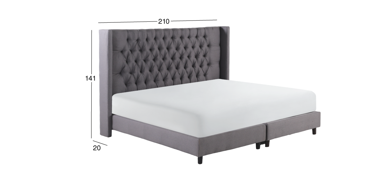 Cabecera King Size Valeria Gris