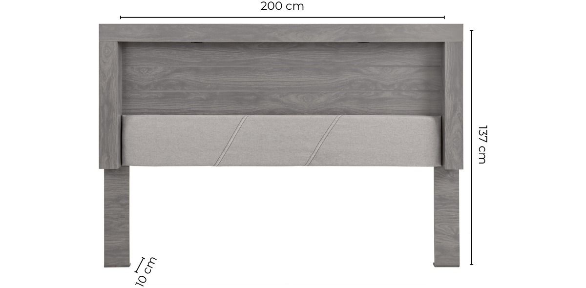 Cabecera King Size Viaggio Gris