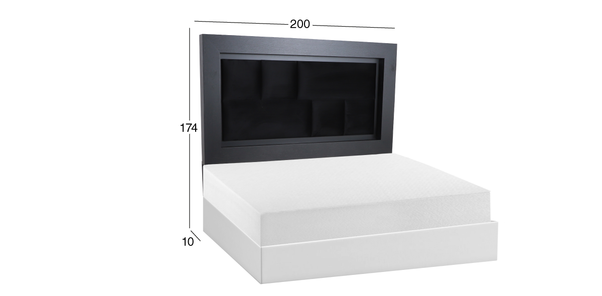 Cabecera King Size Braham Negro