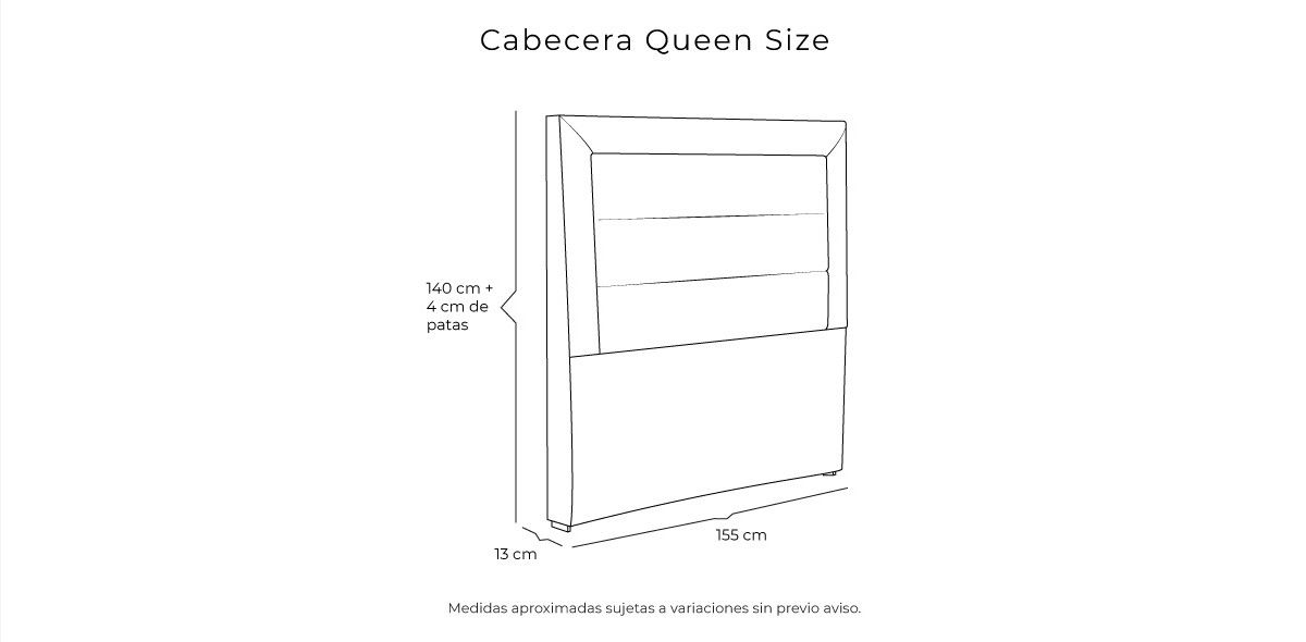 Cabecera Queen Size Blend Negro