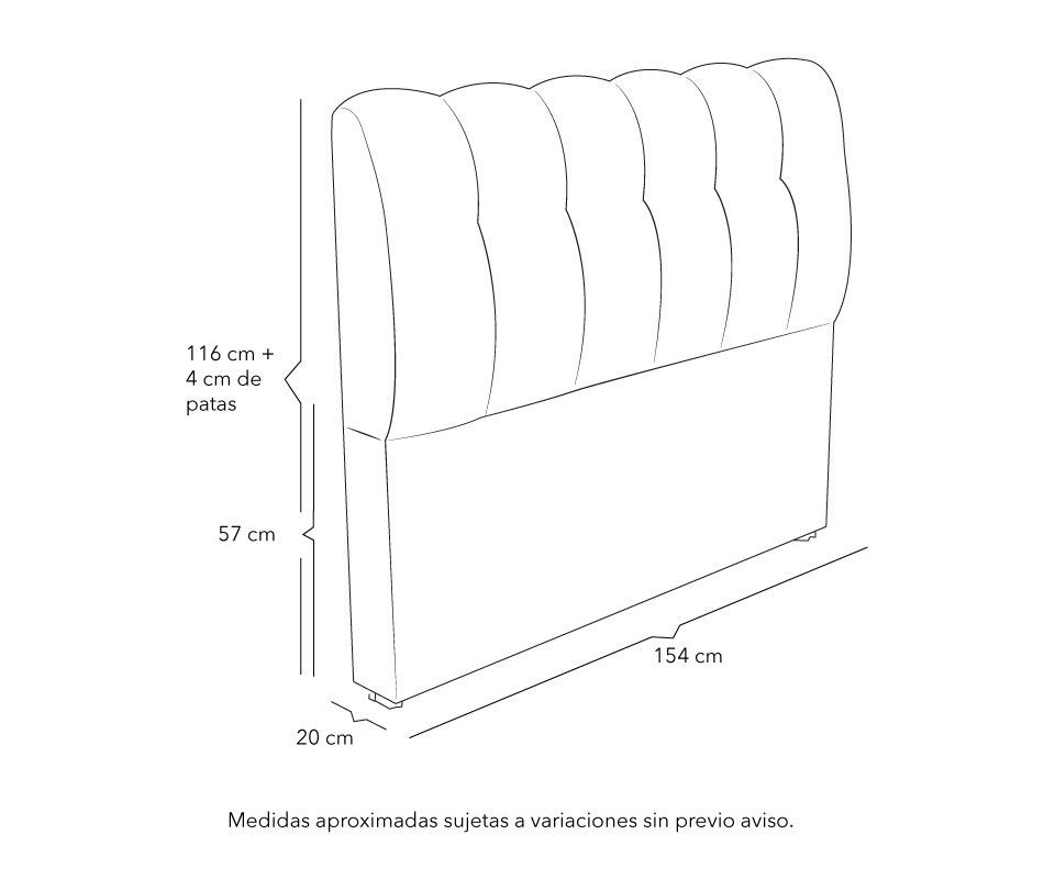 Cabecera Queen Size Nube  Rosa