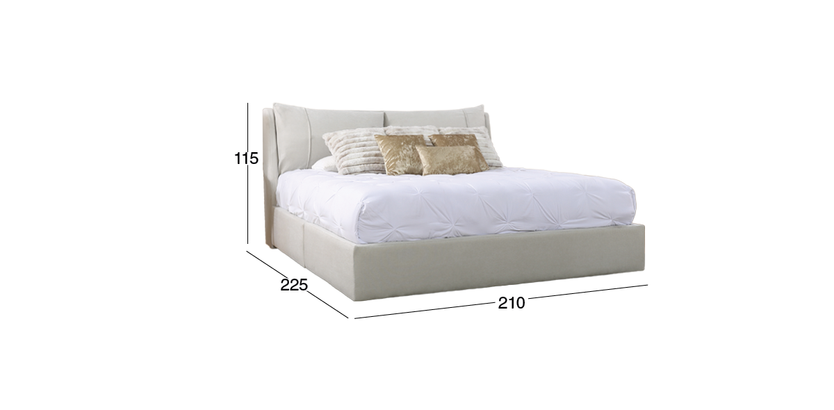 Cama King Size Milah Beige