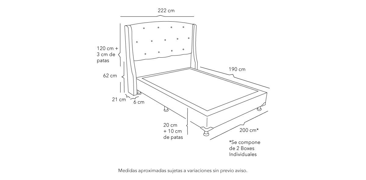 Cama King Size Zefyr Beige
