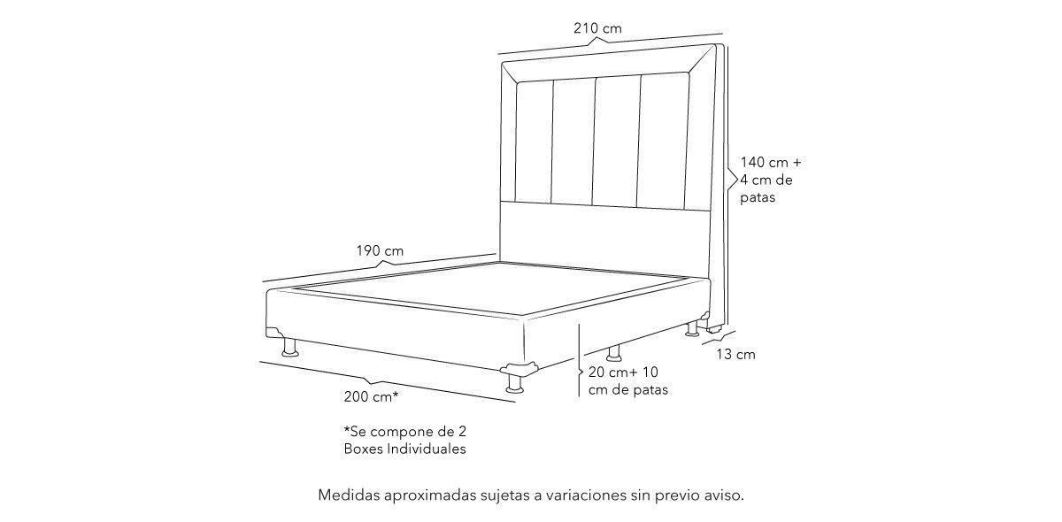 Cama King Size Nizza Café