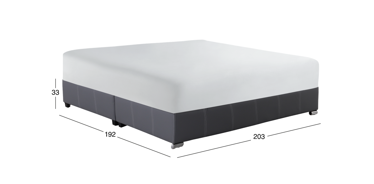 Base de Cama King Size Vielka Gris