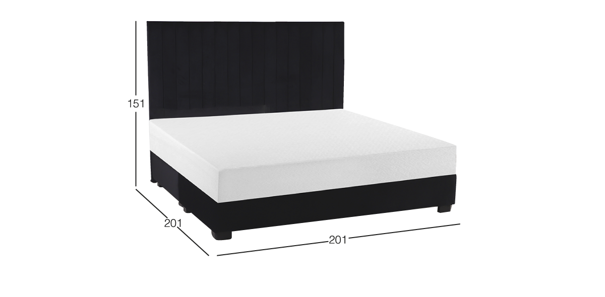 Cama King Size Megan Negro