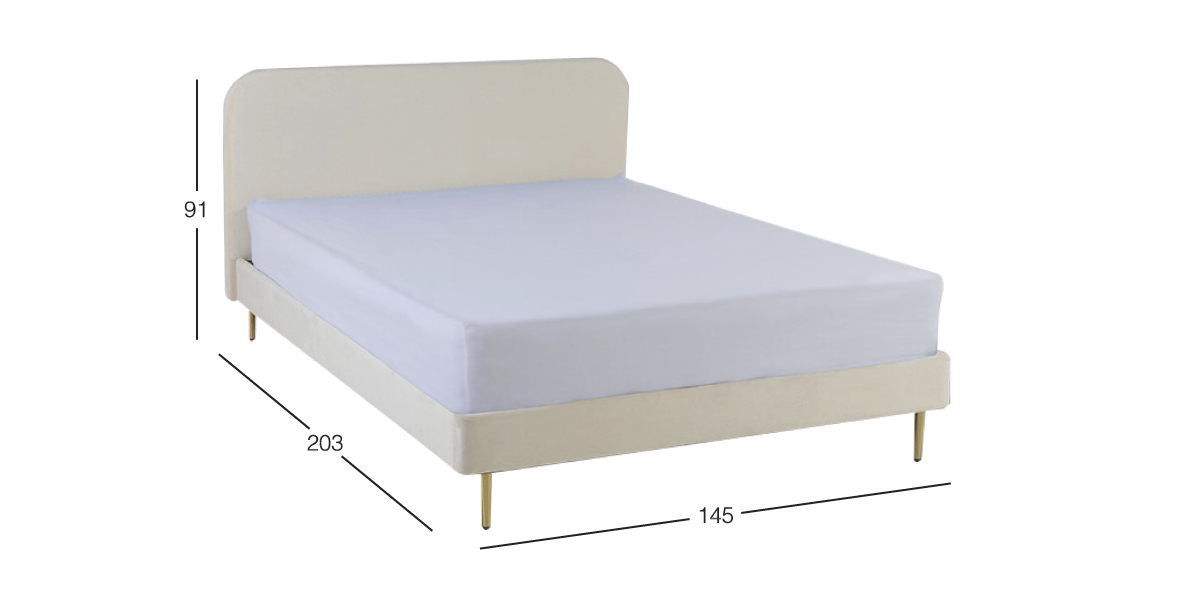 Cama Matrimonial Nisha Beige