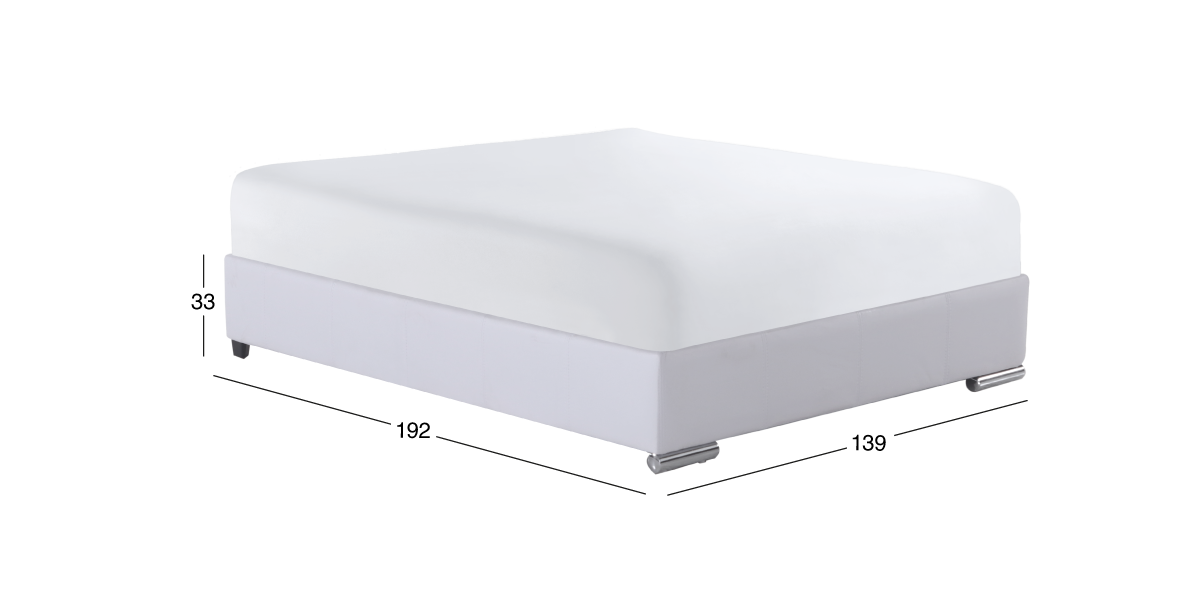 Base de Cama Matrimonial Vielka Blanco