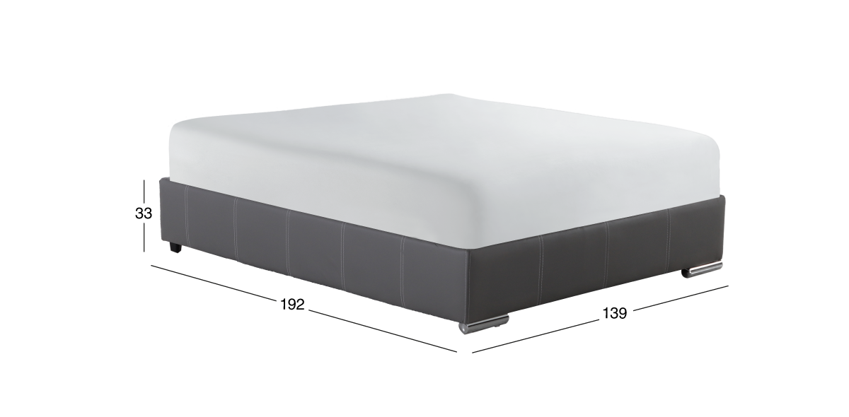 Base de Cama Matrimonial Vielka Gris