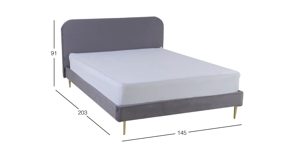 Cama Matrimonial Nisha Gris Oxford