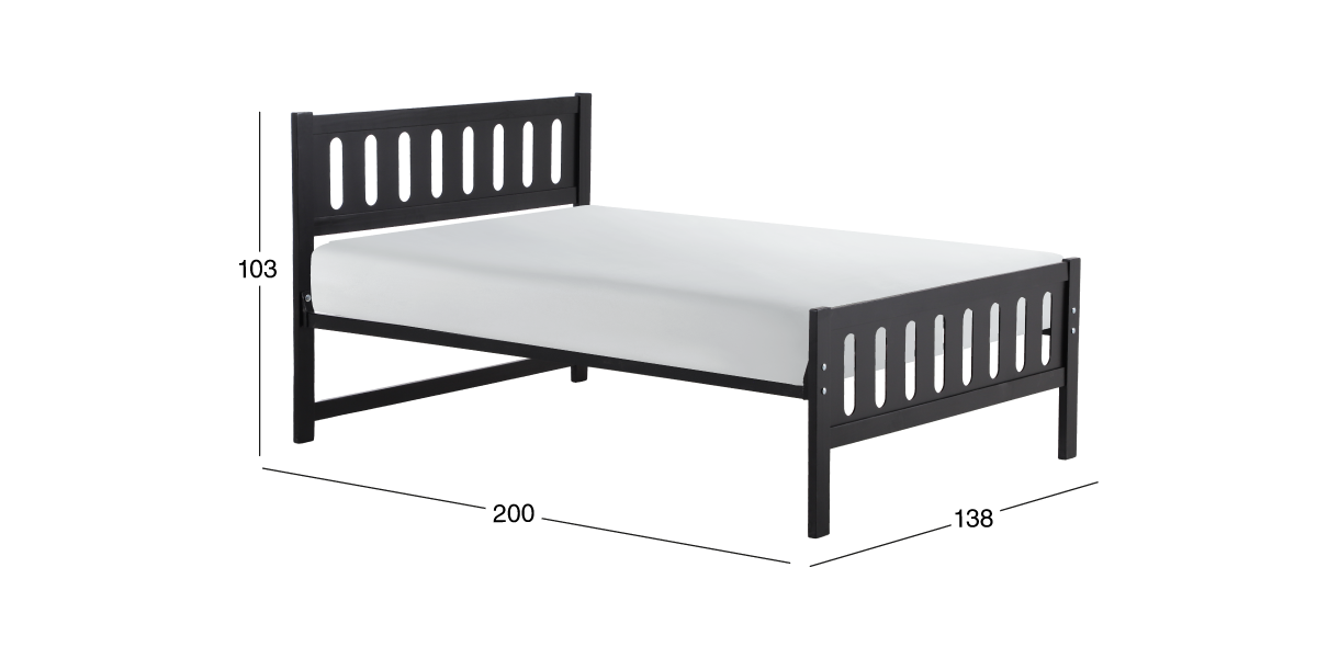 Cama Matrimonial Elena Café Oscuro