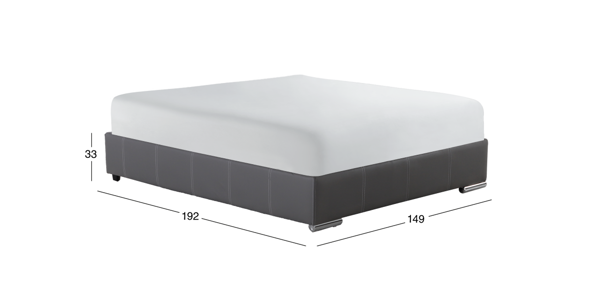 Base de Cama Queen Size Vielka Gris