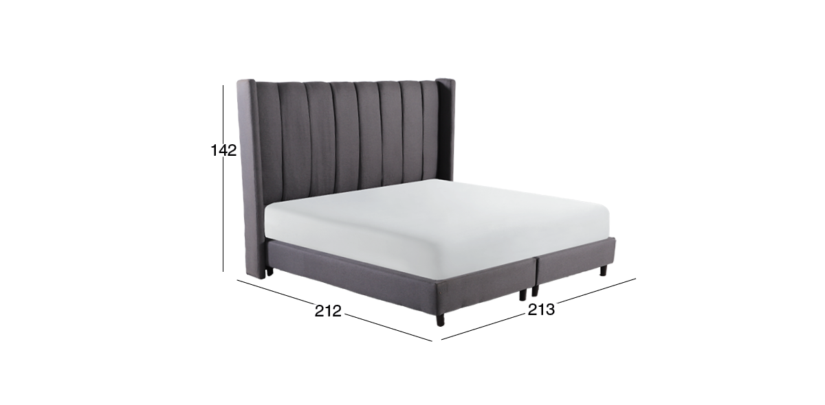 Cama King Size Sander Gris