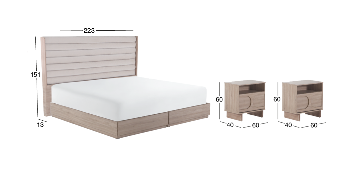 Recámara King Size Noa Casa Anahí 3 Piezas