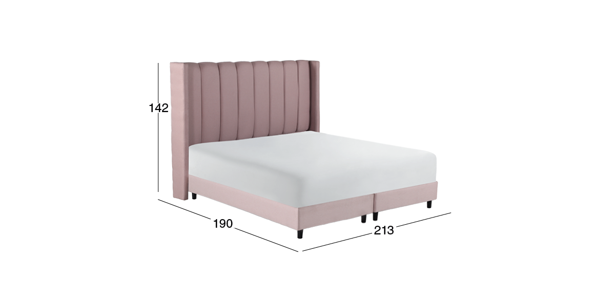 Cama King Size Sander Rosa 