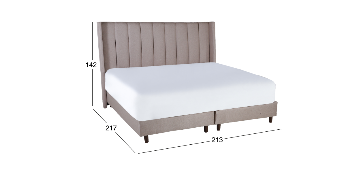 Cama King Size Sander Beige