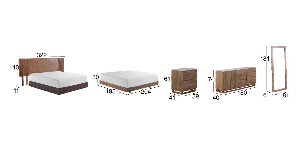 Recámara King Size Zeus Tzalam 8 Piezas
