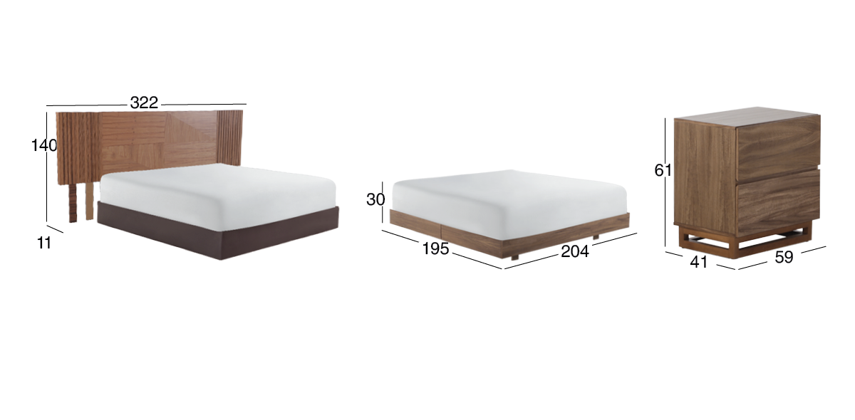 Recámara King Size Zeus Tzalam 6 Piezas