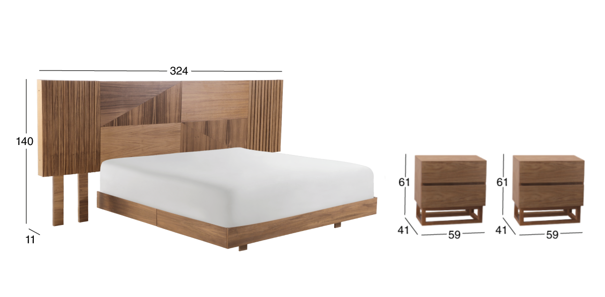 Recámara King Size Zeus Tzalam 5 Piezas