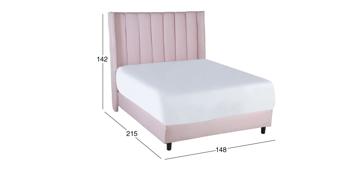 Cama Matrimonial Sander Rosa