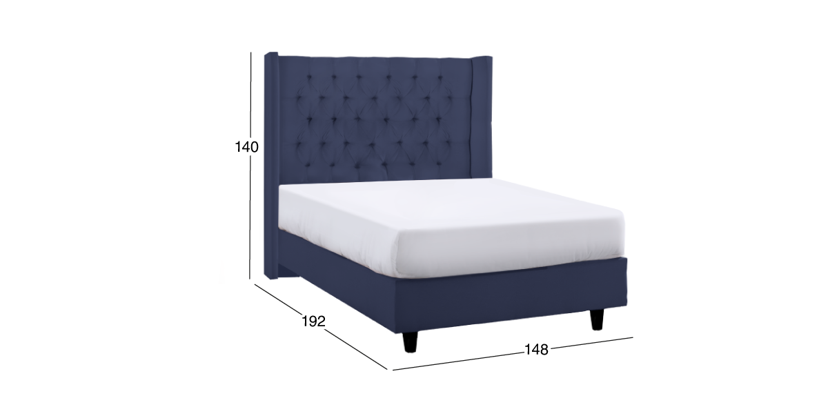 Cama Matrimonial Valeria Azul