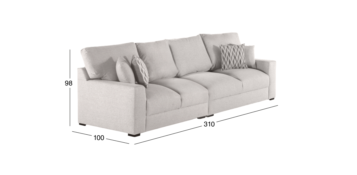 Sala Amira Beige 2 Piezas