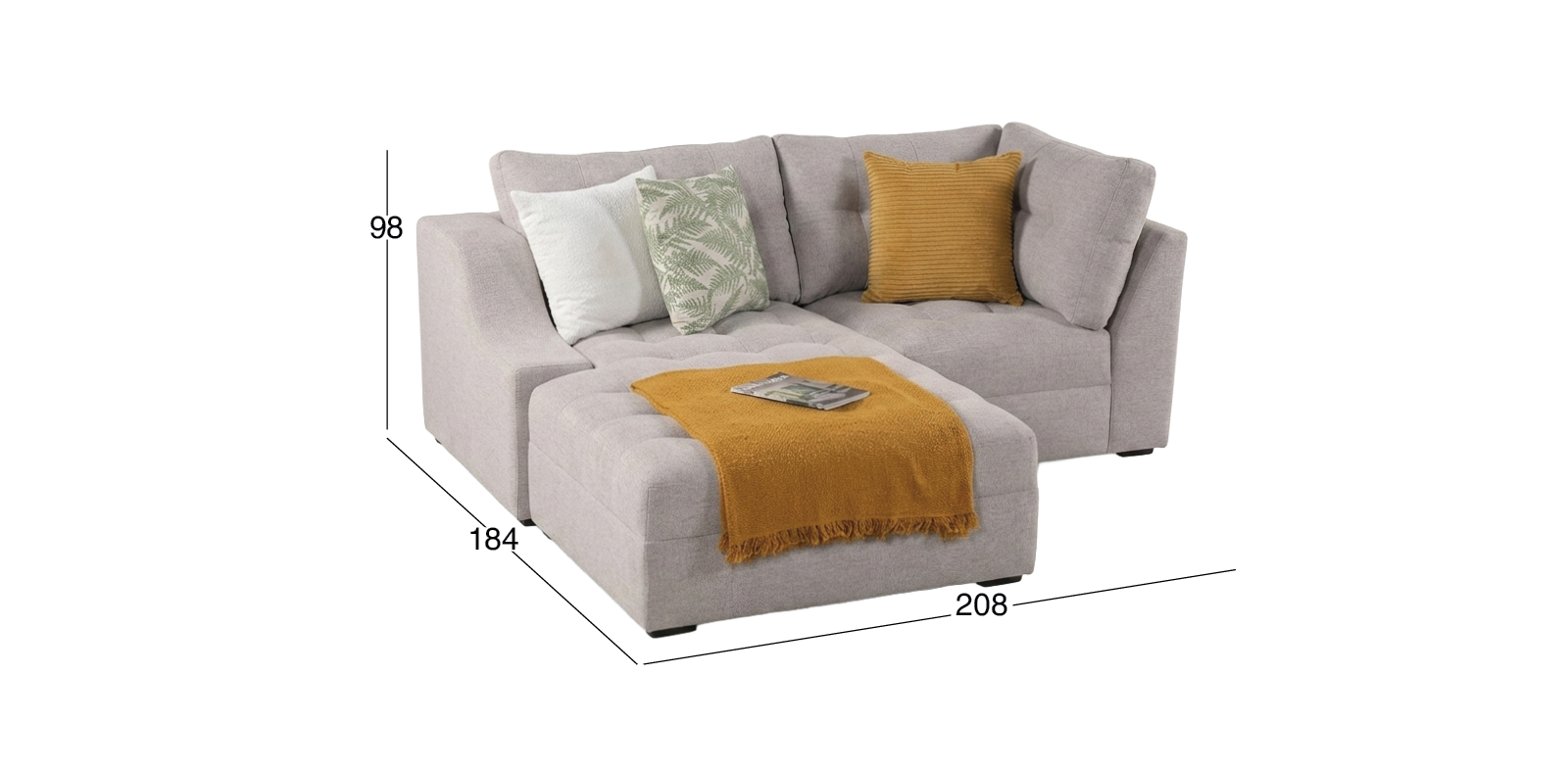 Sala en L Izquierda Zonet Beige