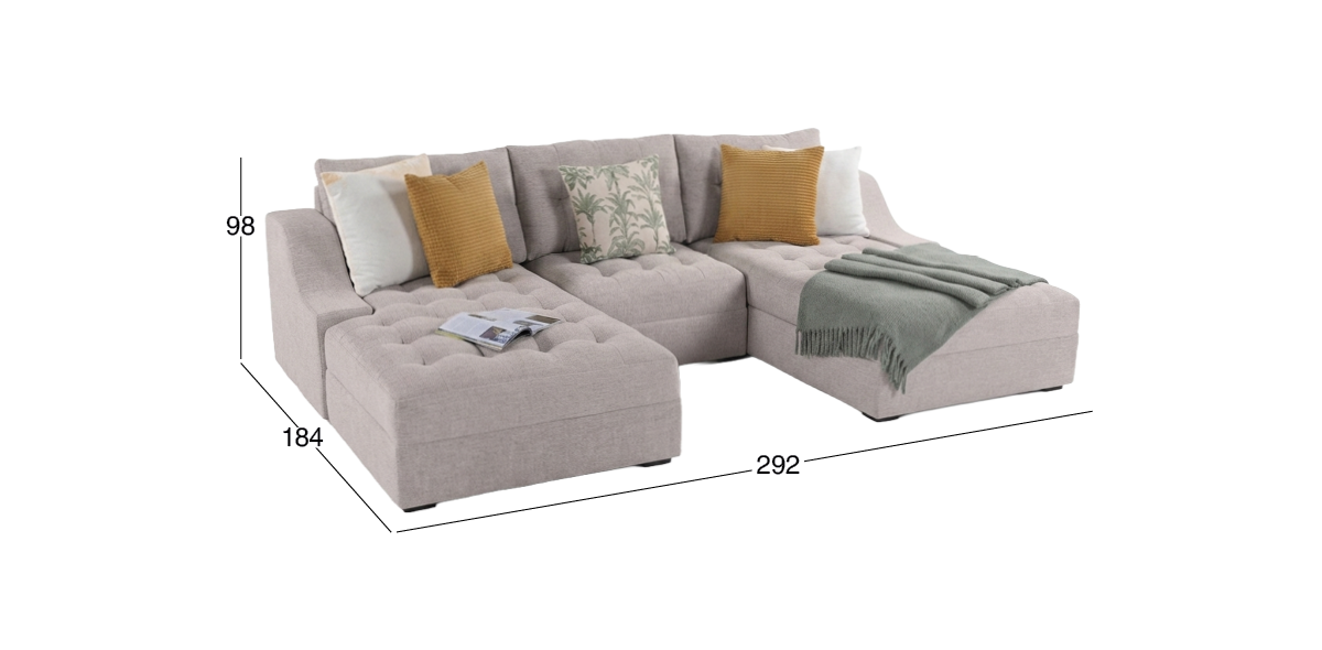 Sala Modular Zonet Beige 3 Piezas