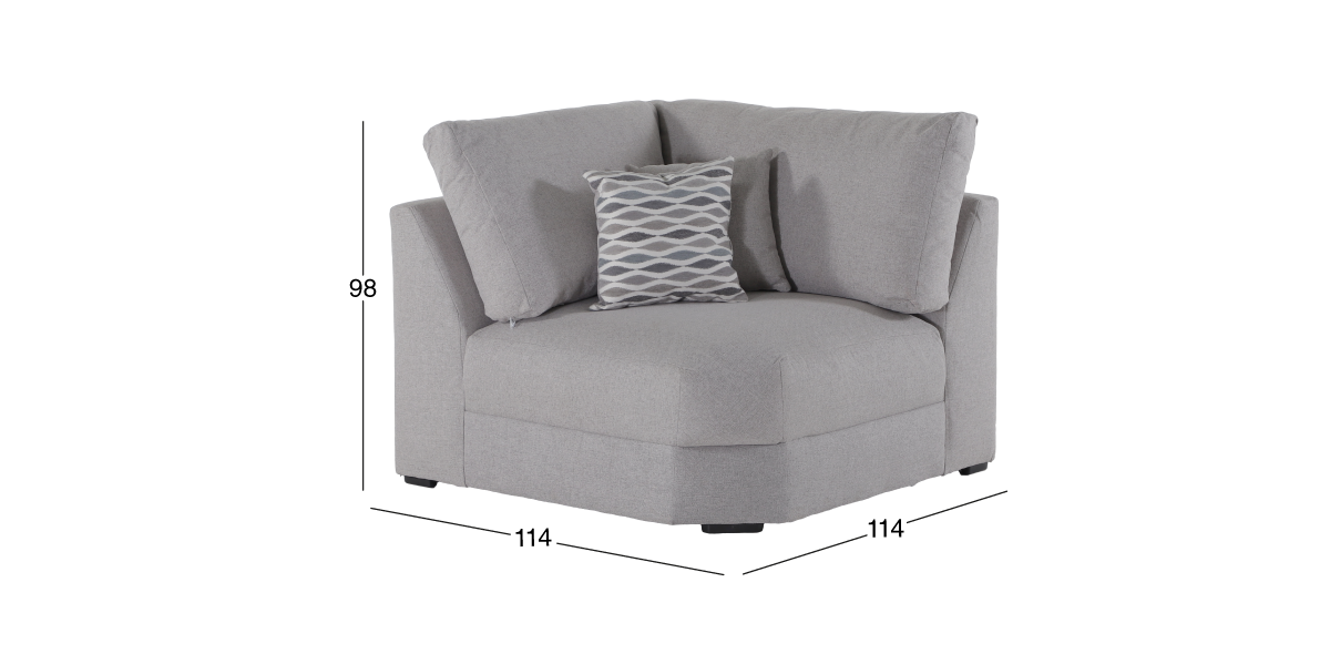 Sillón Esquinero Amira Gris