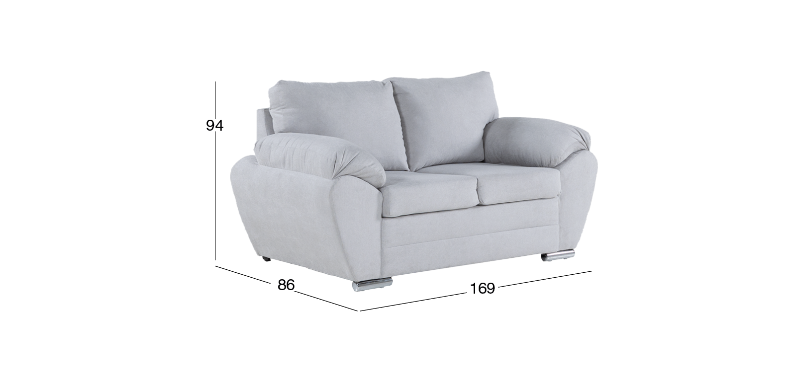 Sala de Dos Sofas 2 Plazas Sonic Gris