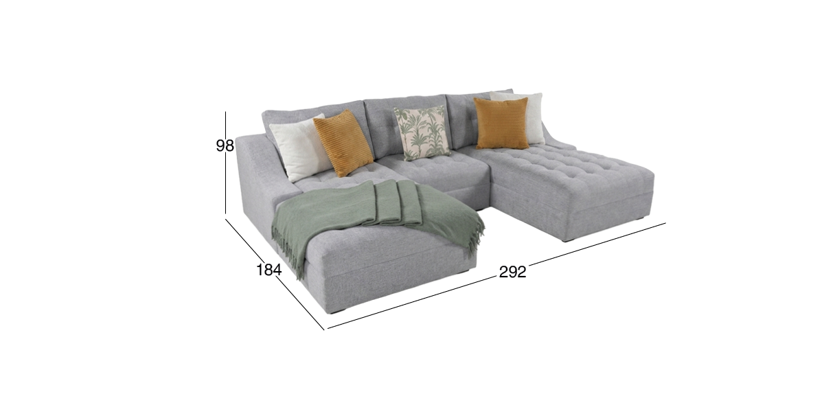 Sala Modular Zonet Gris 3 Piezas
