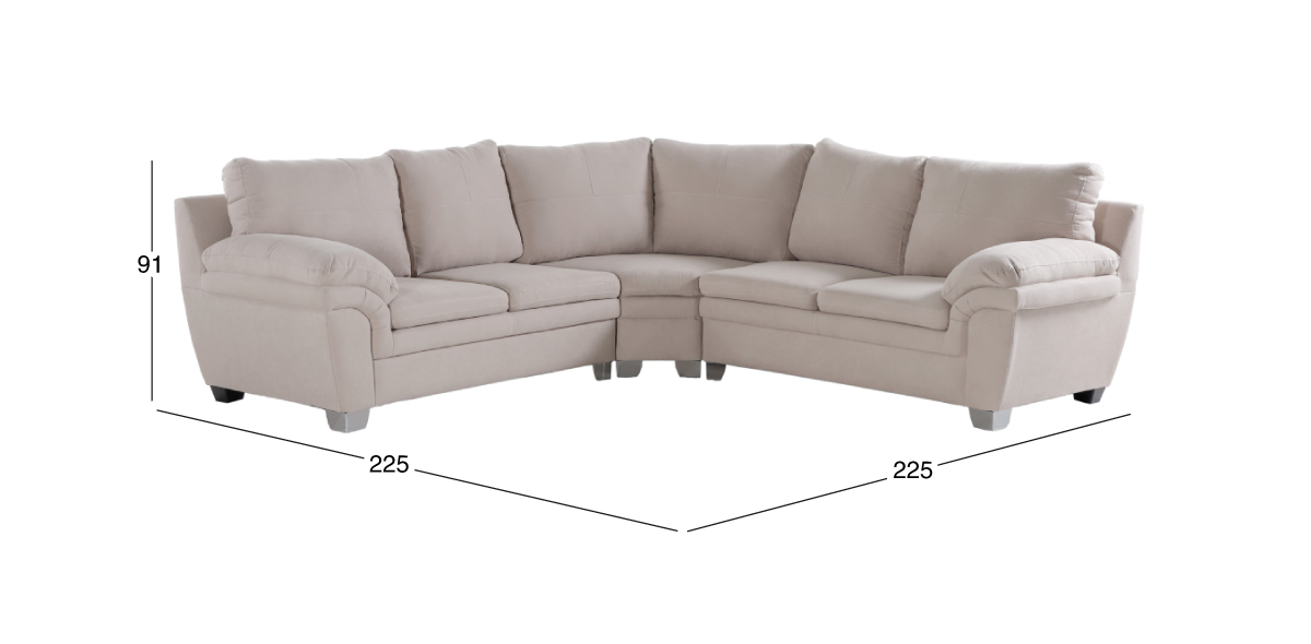 Sala Esquinera de Microfibra Tennessee Beige