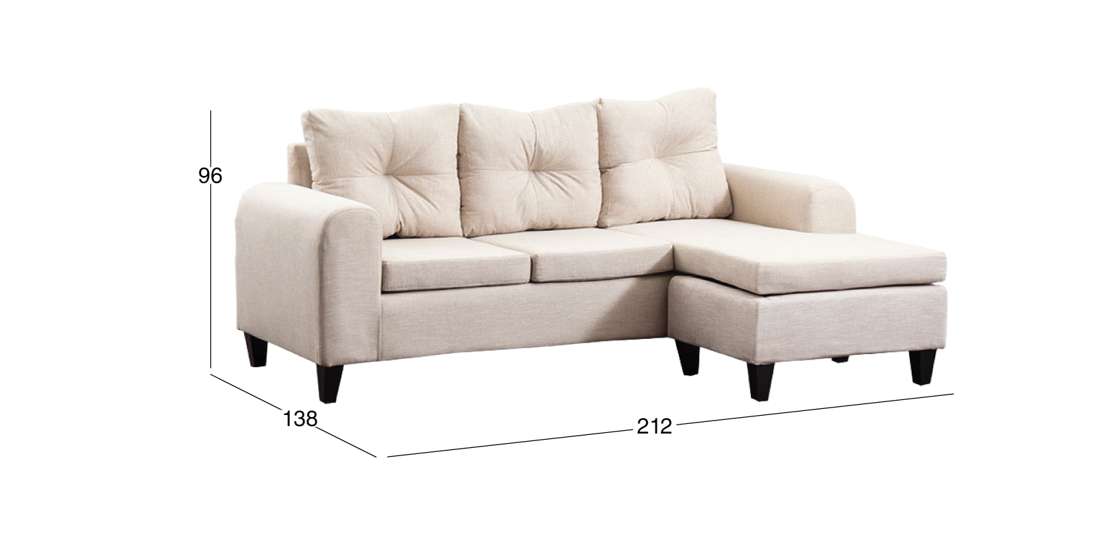 Sala en L Capital Beige