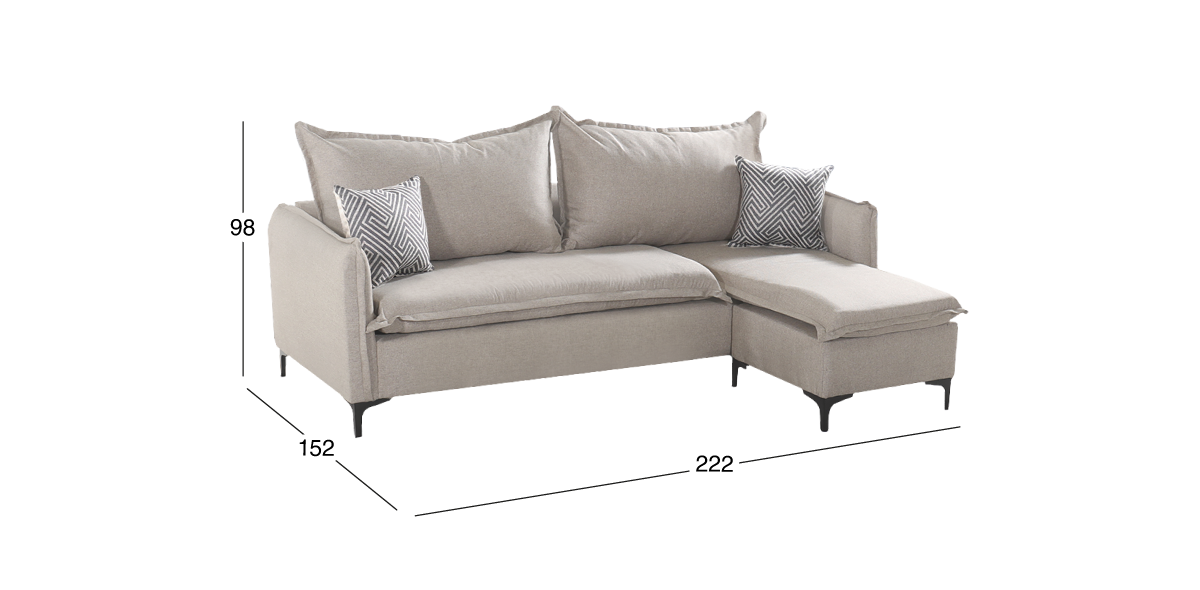 Sala en L Dylon Beige