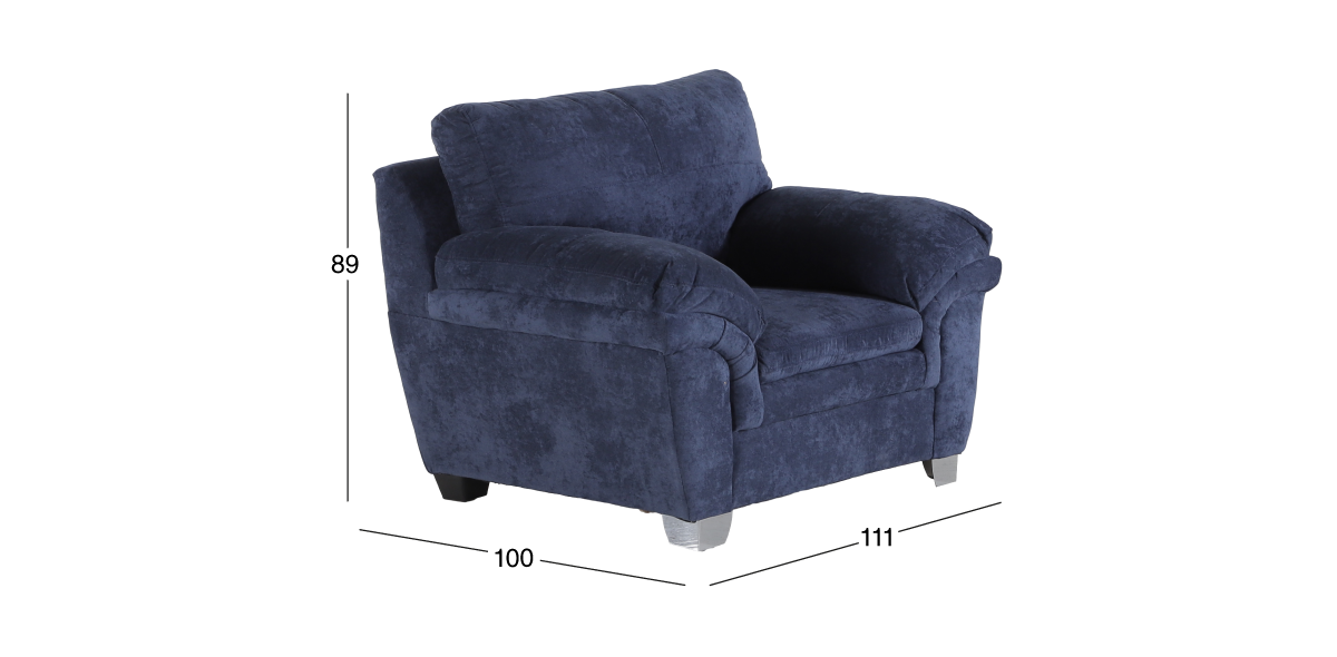 Sillón de Microfibra Tennessee Azul