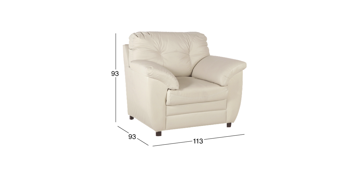 Sillón de Piel Derby Tz Beige