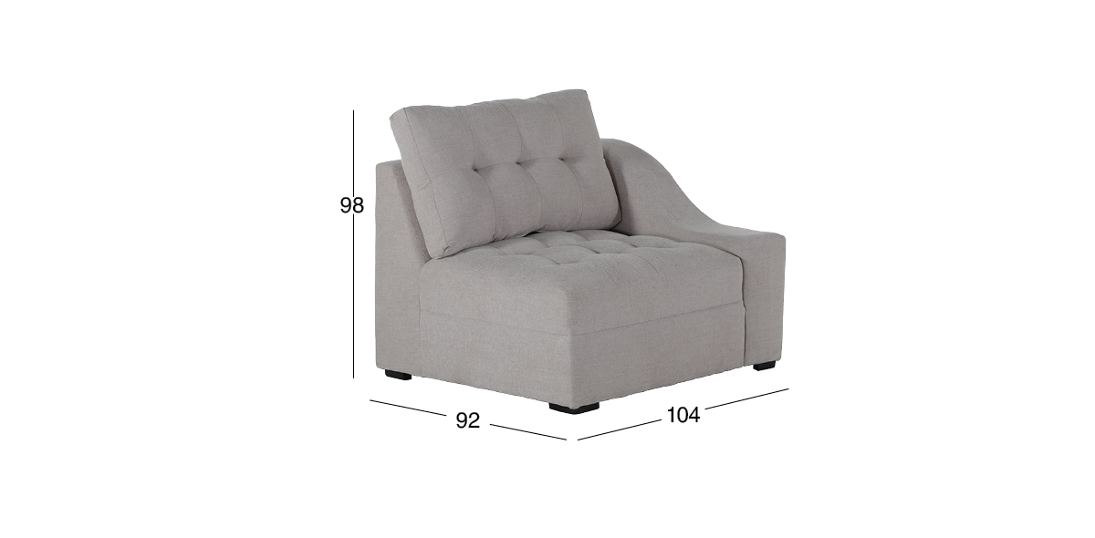 Sillón Brazo Derecho Zonet Beige