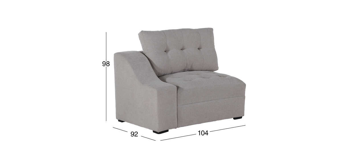 Sillón Brazo Izquierdo Zonet Beige
